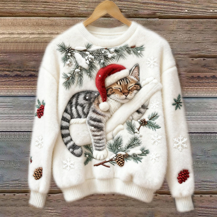 Mirabelle | Pull de Noël au chat