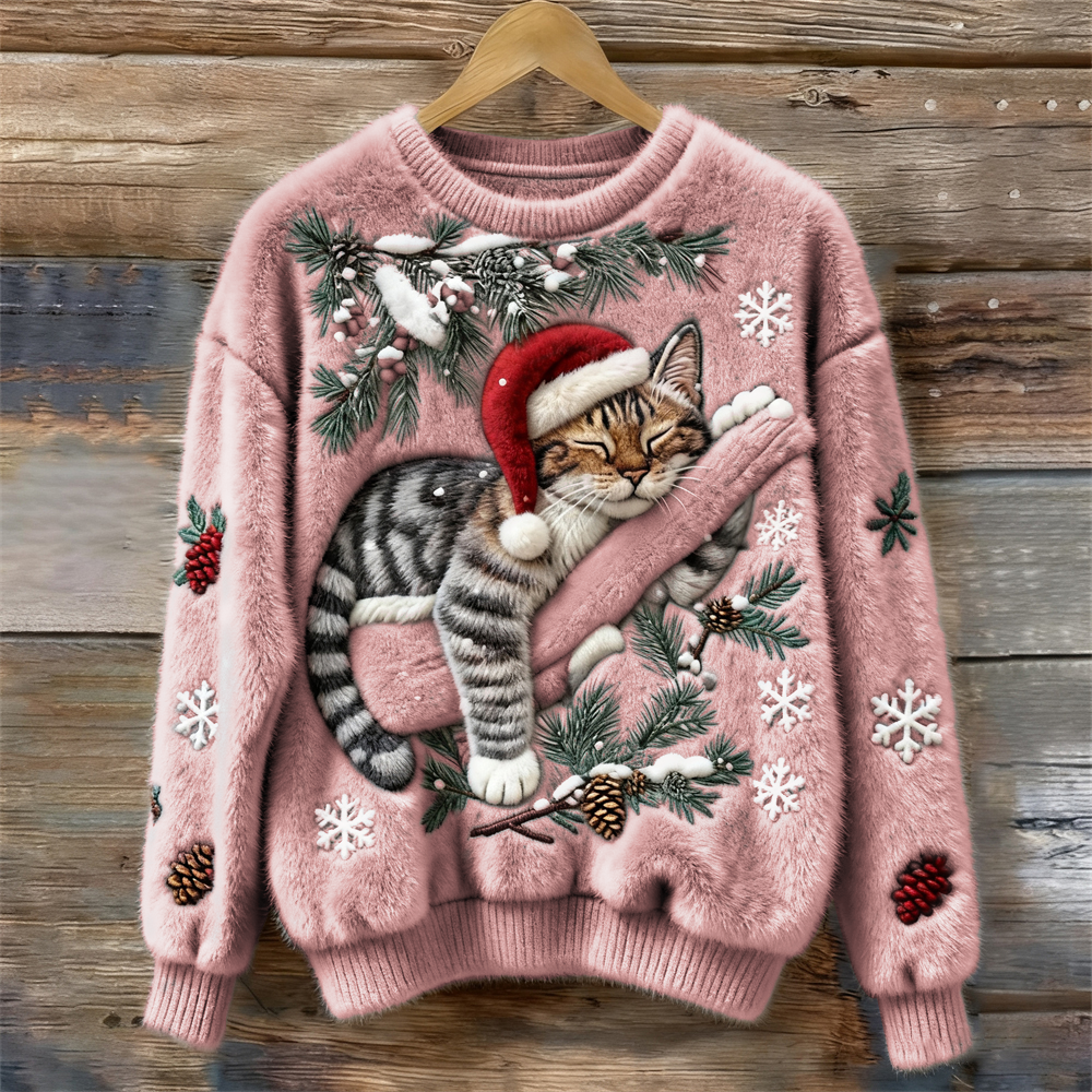Mirabelle | Pull de Noël au chat