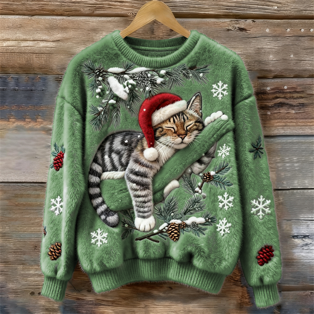 Mirabelle | Pull de Noël au chat