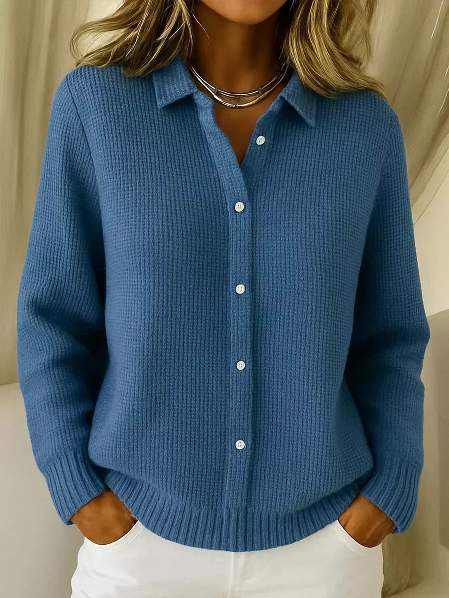 Camille™ | Textured maille bouton-Up cardigan