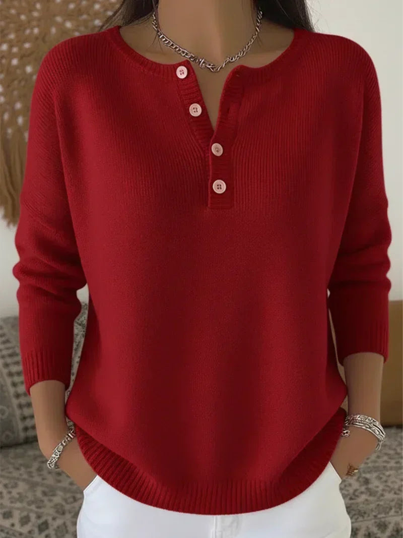 Helena - Henley Boutonné en Maille