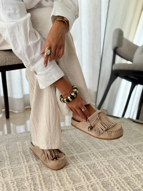 Mules « SABRINA » TAUPE