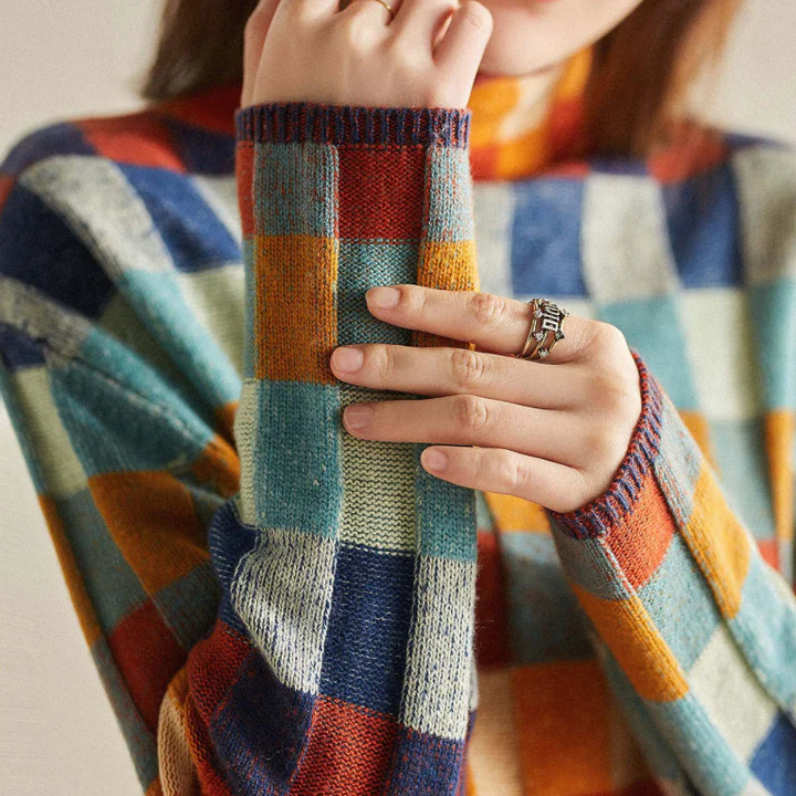 Agathe | Pull col roulé, maille texturée