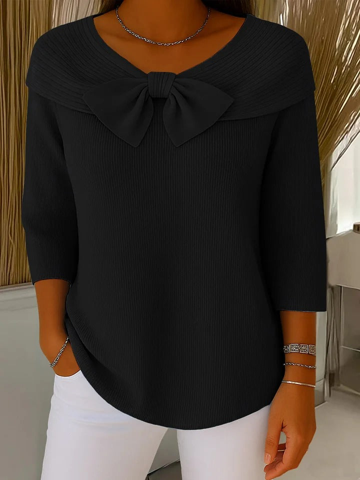 Tivella™ | pull avec Bow et col rondline