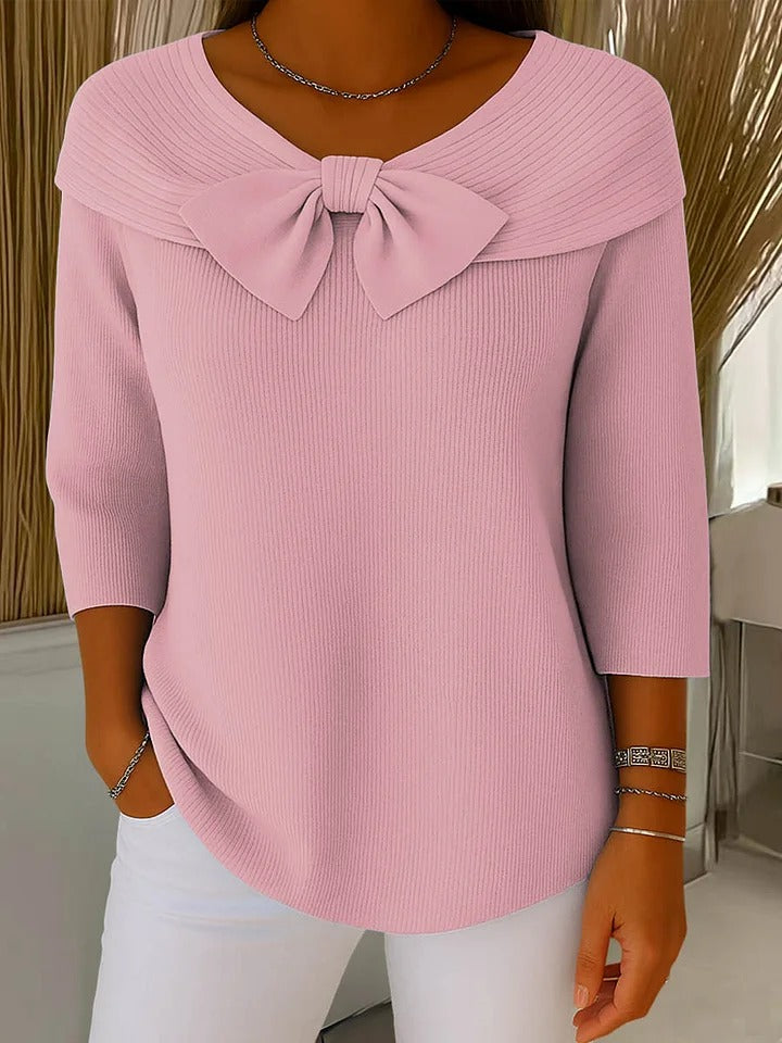Tivella™ | pull avec Bow et col rondline