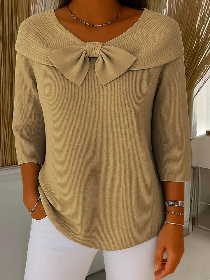 Tivella™ | pull avec Bow et col rondline