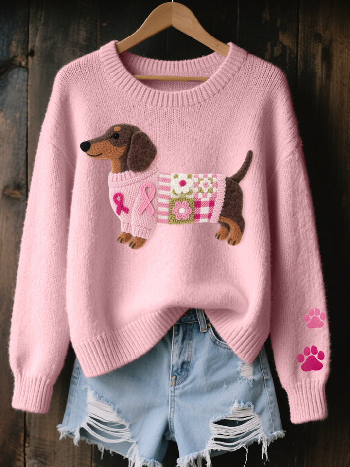 Louison | Pull en laine au teckel