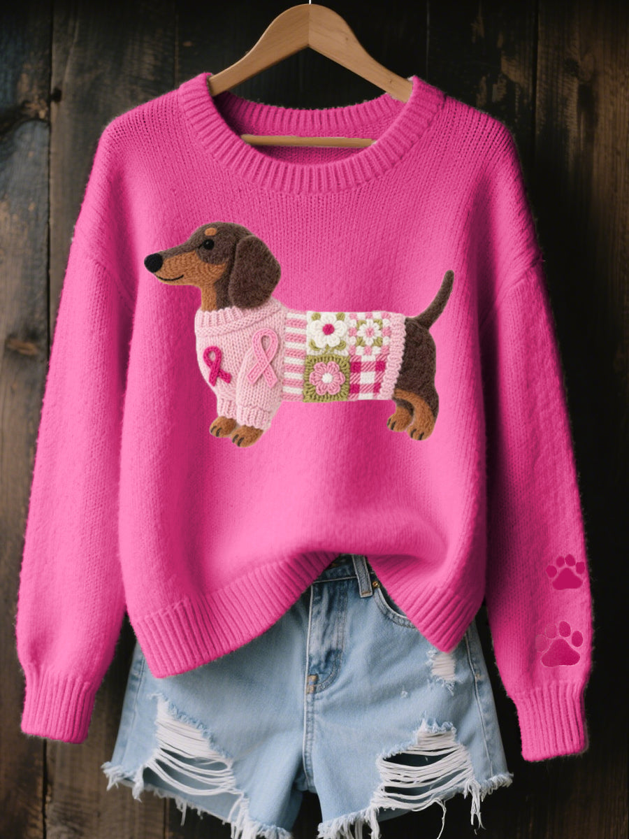 Louison | Pull en laine au teckel