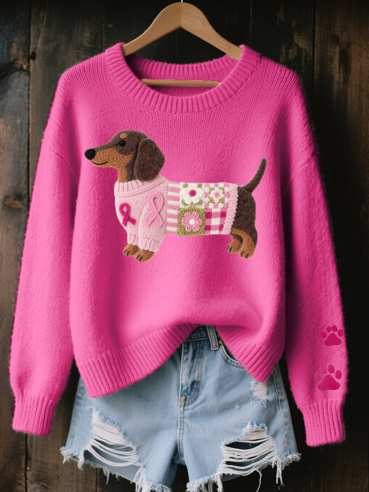 Louison | Pull en laine au teckel