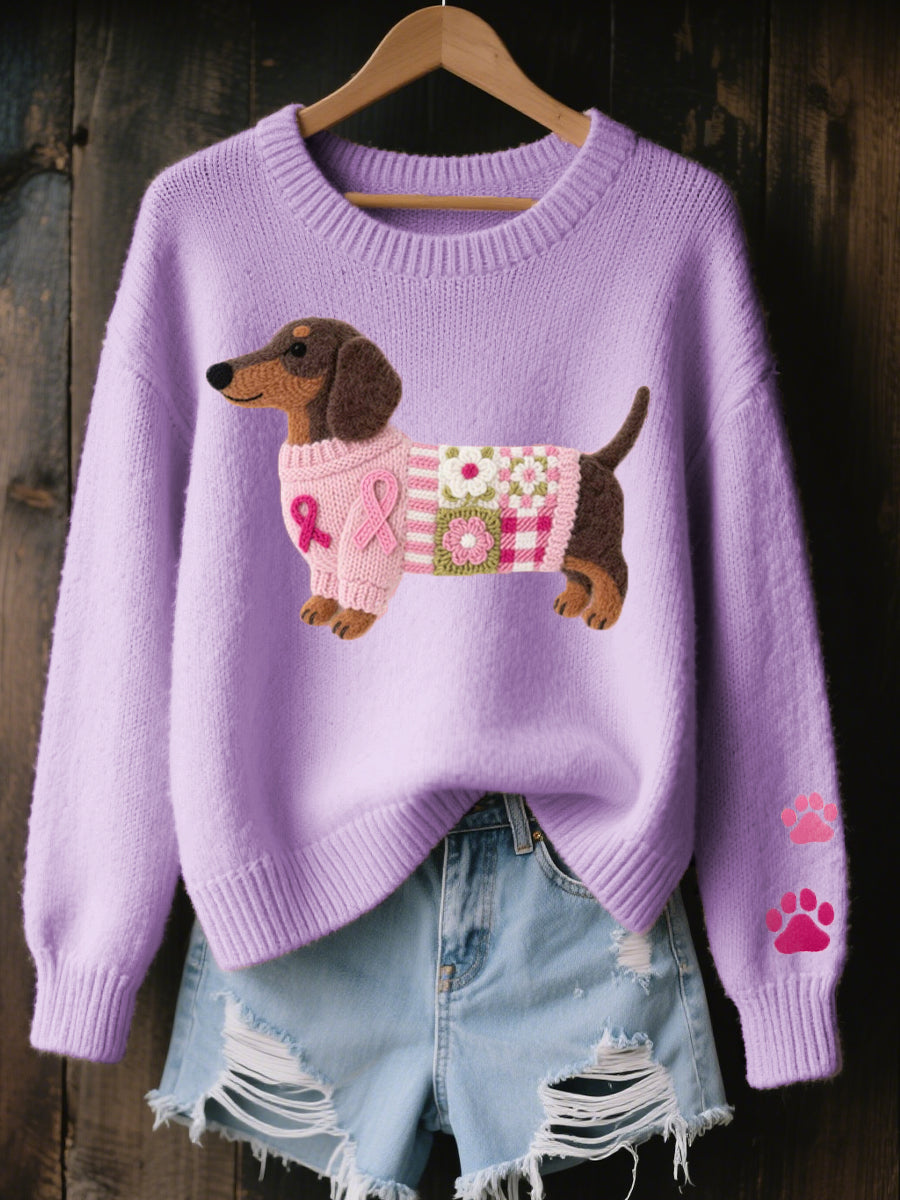 Louison | Pull en laine au teckel