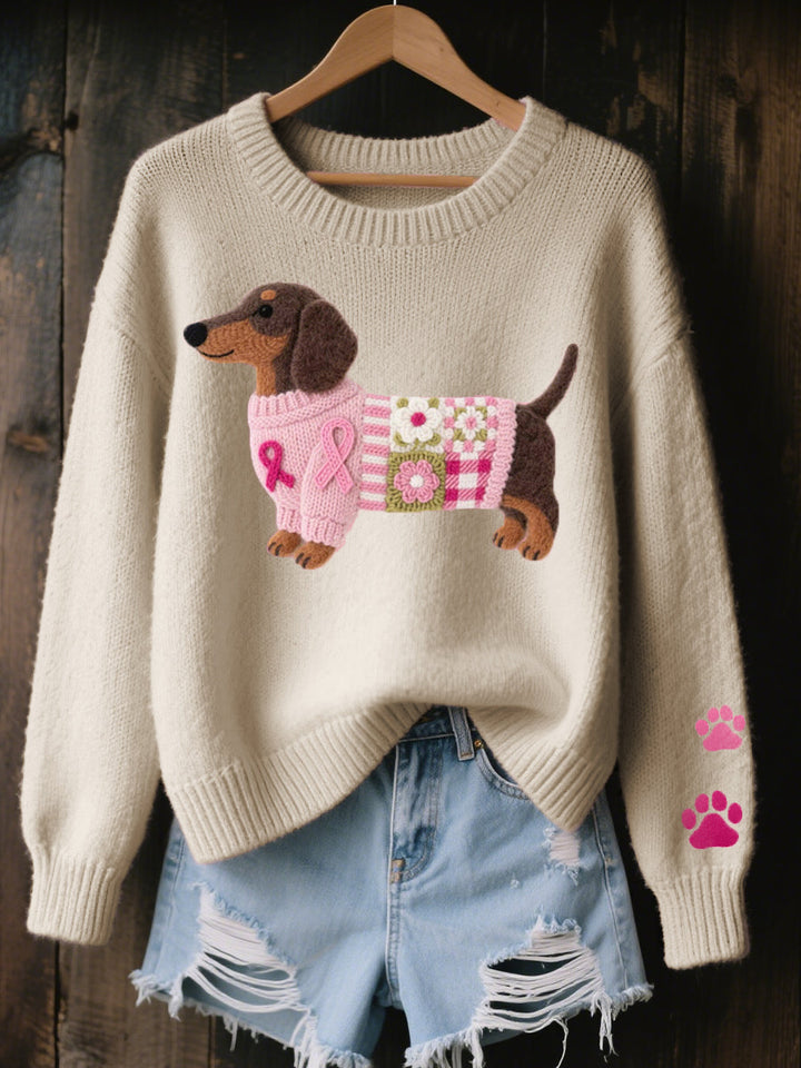 Louison | Pull en laine au teckel